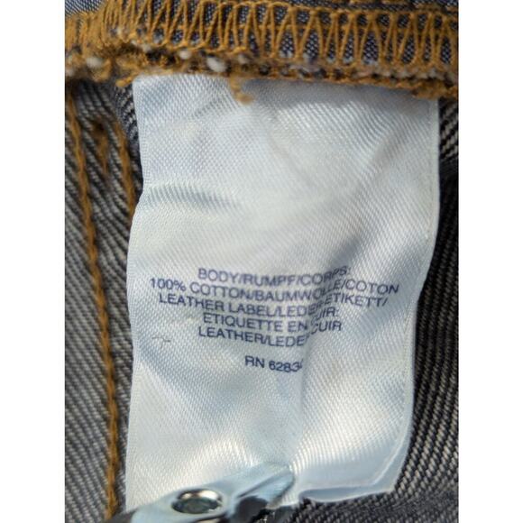 LANDS' END! CLASSIC FIT STRAIGHT LEG 5 POCKET BLUE DENIM MENS JEANS PANTS! SZ 44 - Picture 11 of 13